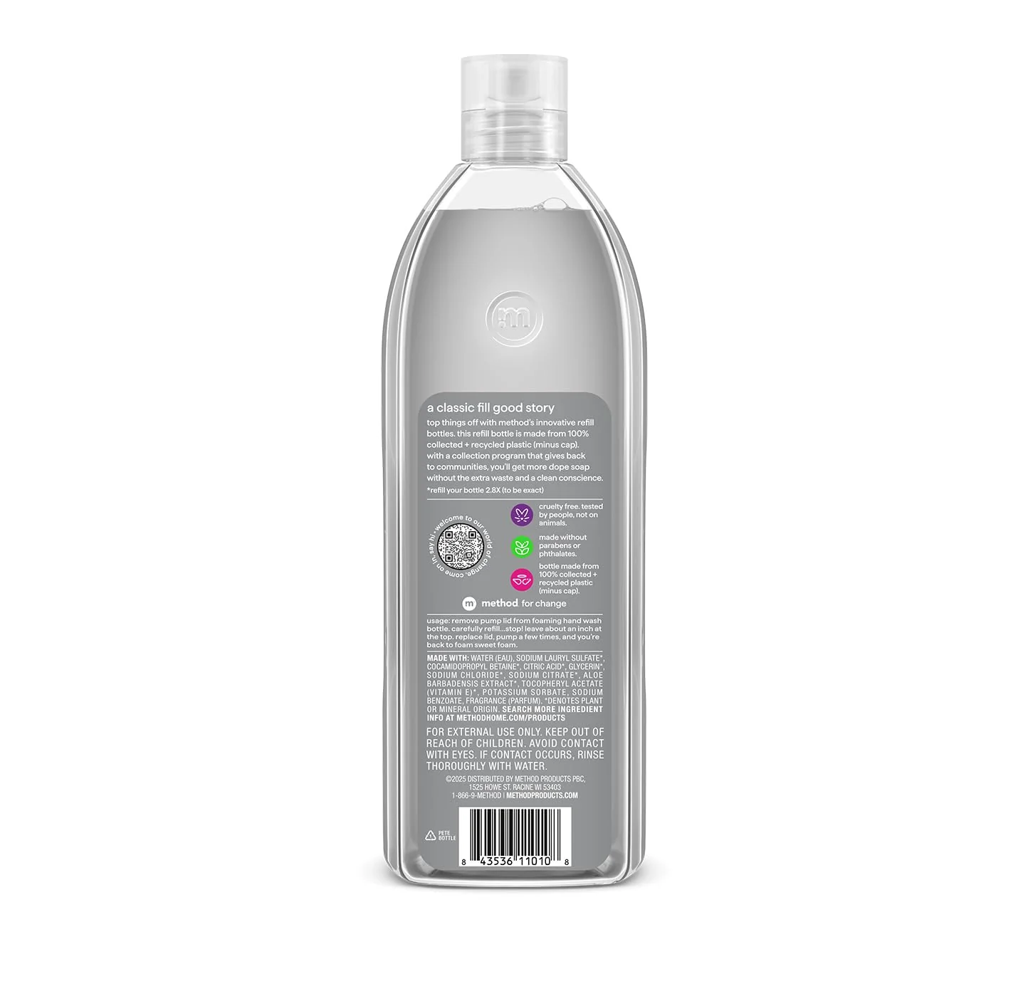 Method Foaming Hand Wash Vetiver + Amber Scent Refill - 28oz/4pk - Image 2