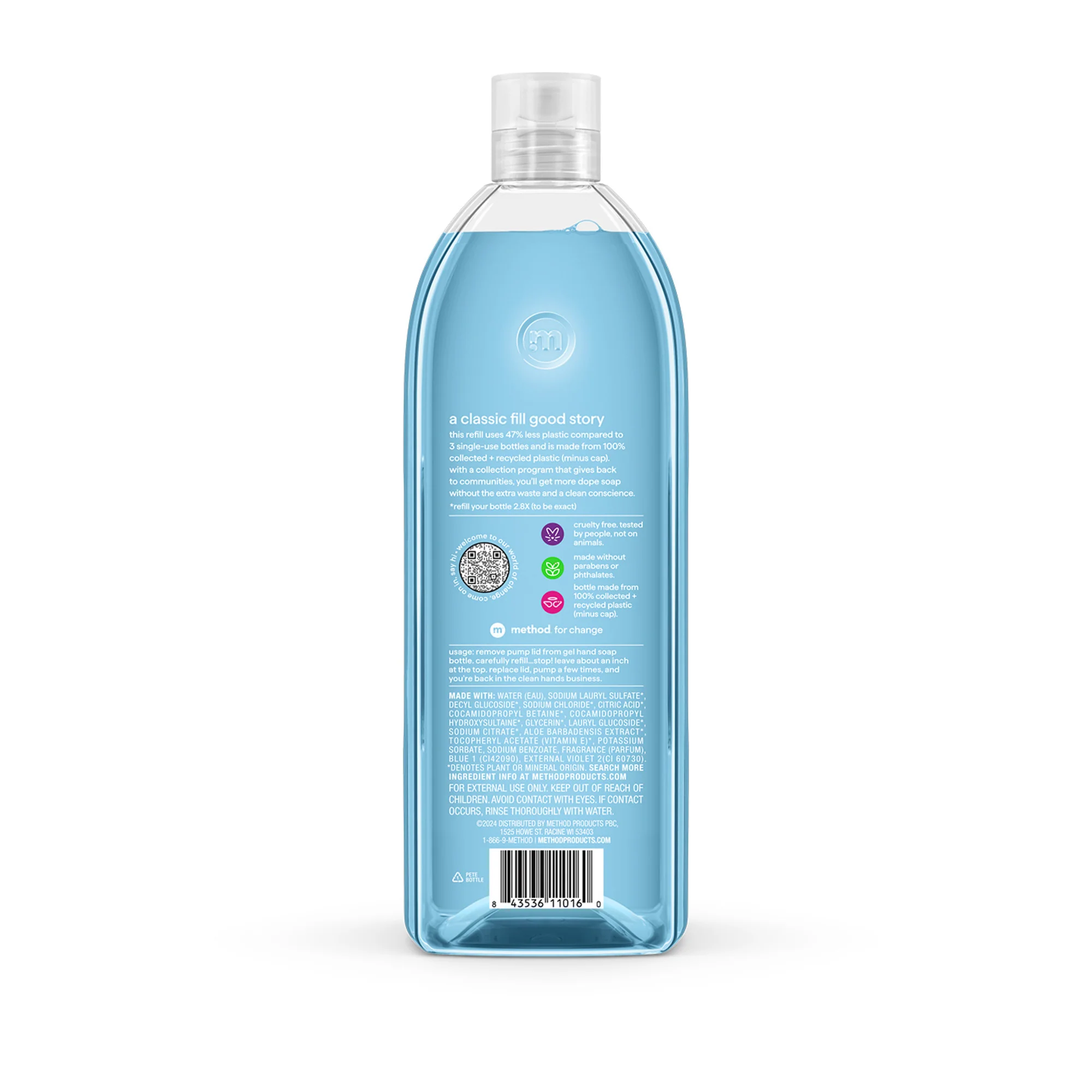 Method Gel Hand Wash Sea Minerals Scent Refill - 34oz/4pk - Image 2