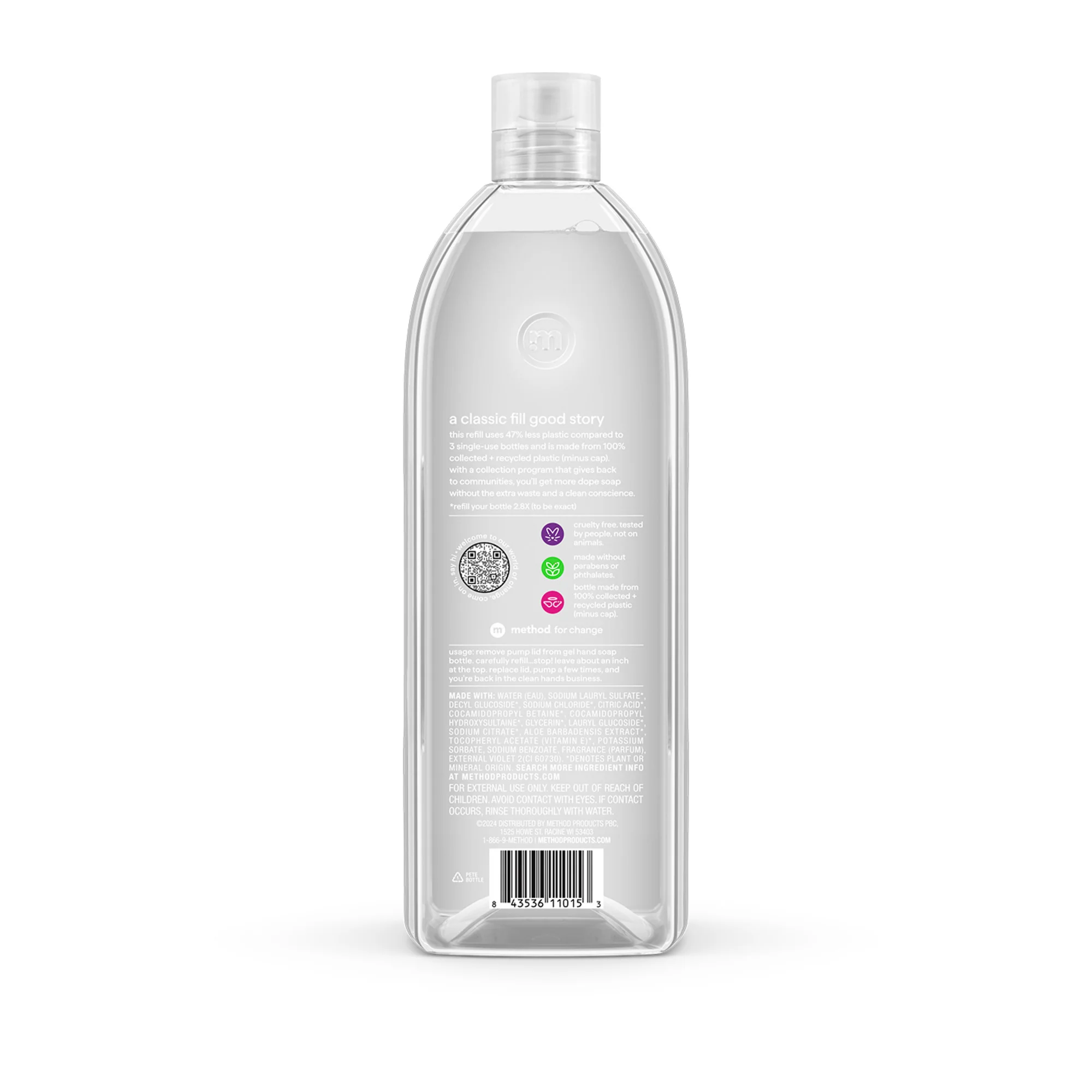 Method Gel Hand Wash Sweet Water Scent Refill - 34oz/4pk - Image 2