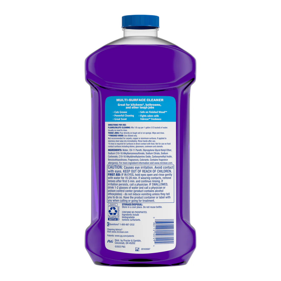 Mr. Clean All Purpose Cleaner  Floor Cleaner For Mopping Cleaning Liquid Lavender - 41oz/4pk - Image 2