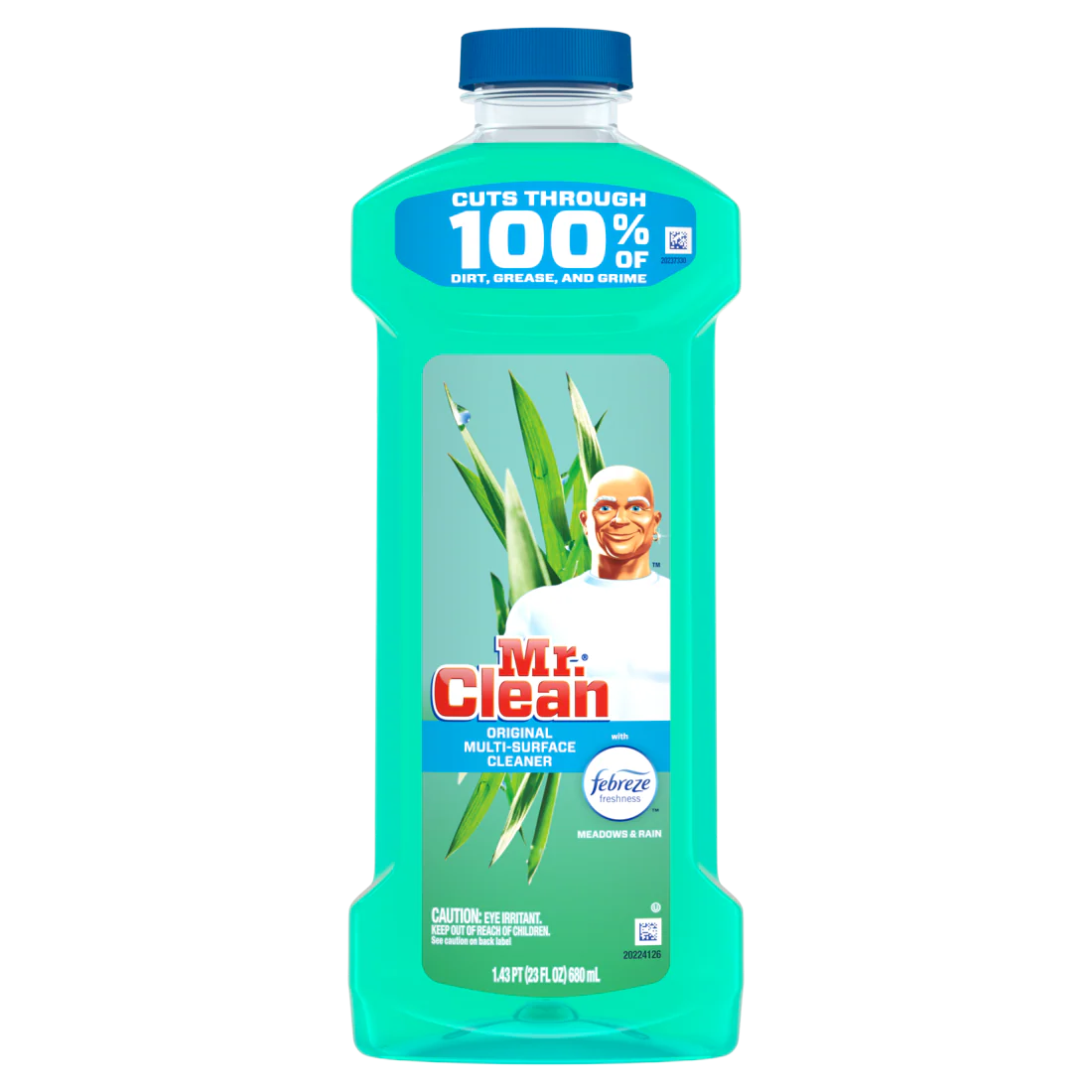 Mr. Clean All Purpose Cleaner Floor Cleaner For Mopping Cleaning Liquid Meadows & Rain - 23oz/6pk