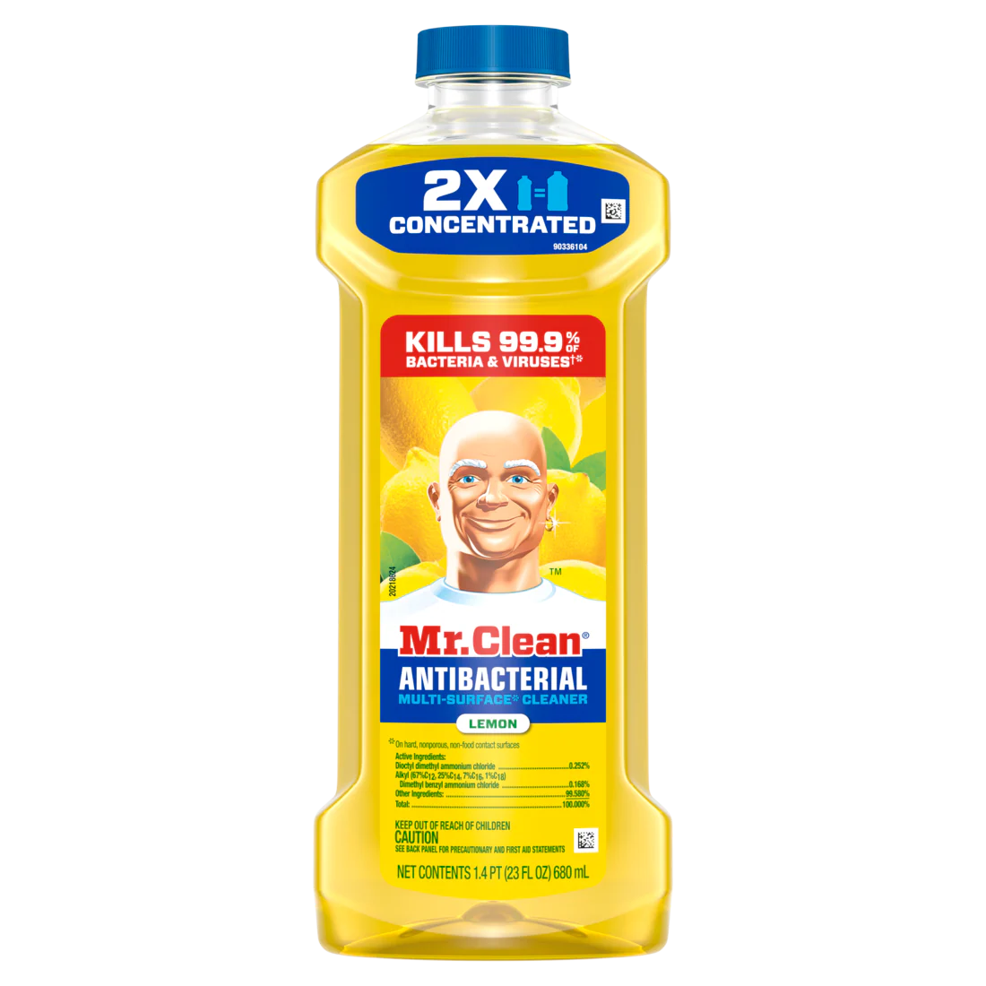 Mr. Clean Antibacterial All Purpose Cleaner Floor Cleaner For Mopping Cleaning Liquid Lemon - 23oz/6pk