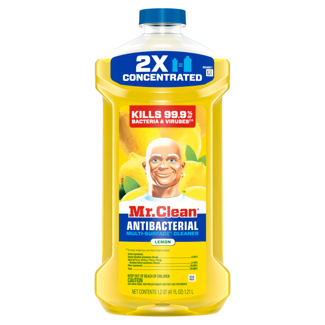 Mr. Clean Antibacterial All Purpose Cleaner Floor Cleaner For Mopping Cleaning Liquid Lemon - 41oz/4pk