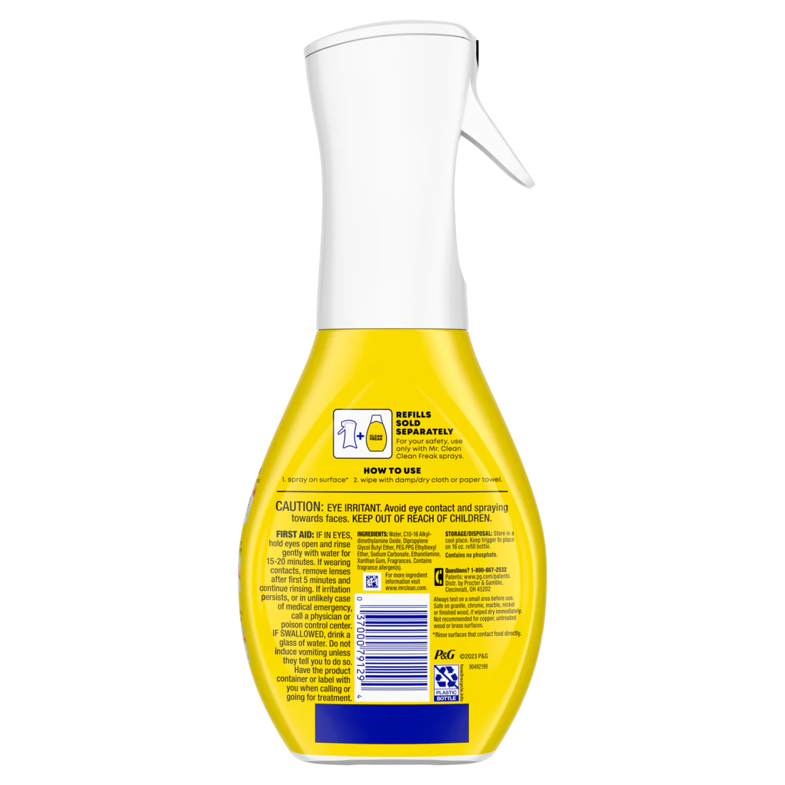 Mr. Clean Clean Freak All Purpose Cleaner Spray Multi-Surface Cleaning Lemon Zest Scent - 16oz/6pk - Image 2