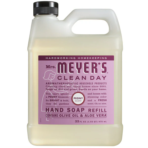 Mrs. Meyers Liquid Hand Soap Refill Peony - 33oz/6pk
