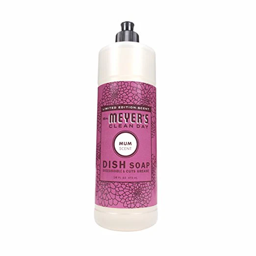 Mrs. Meyers Liquid Dish Soap Mum - 16oz/6pk