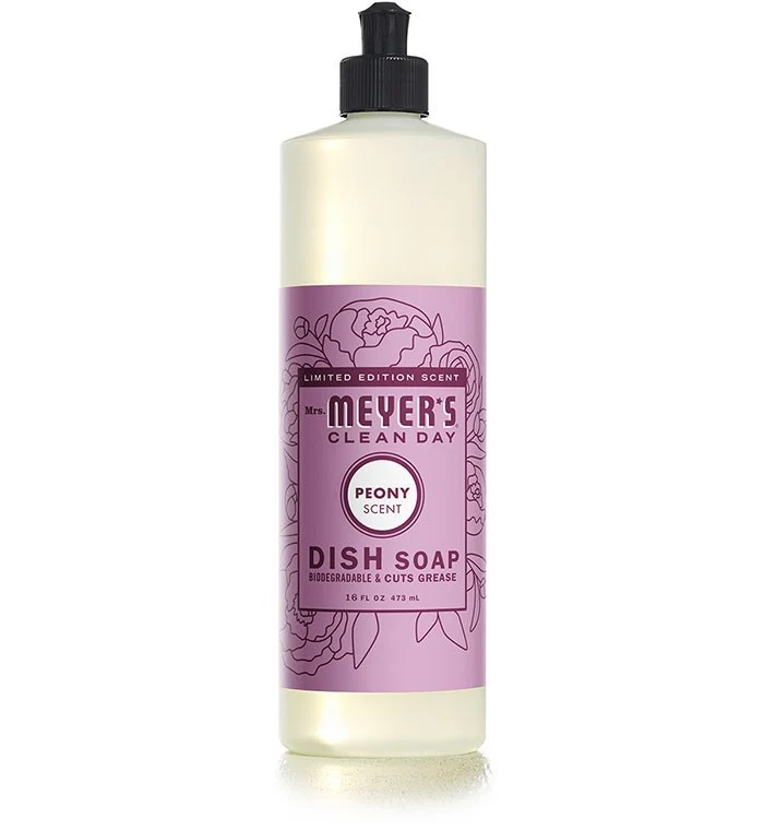 Mrs. Meyers Liquid Dish Soap Peony - 16oz/6pk
