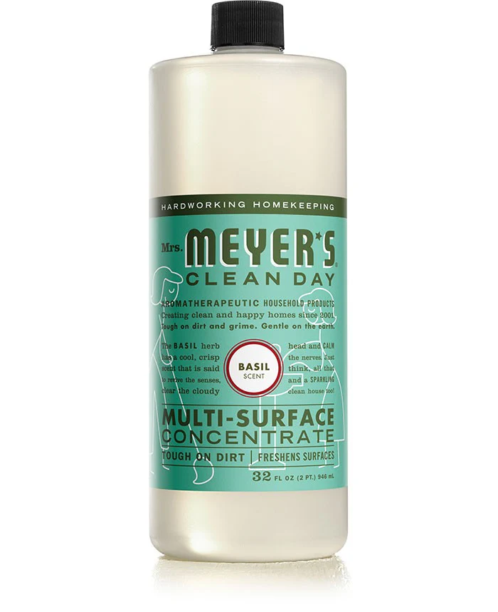 Mrs. Meyers MultiSurface Conc. Basil - 32oz/6pk