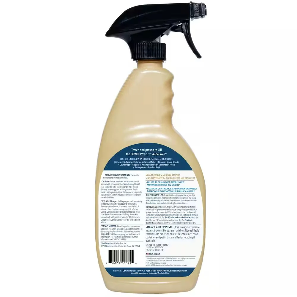 MicroGold Multi-Action Disinfectant Antimicrobial Spray - 24oz/6pk - Image 2