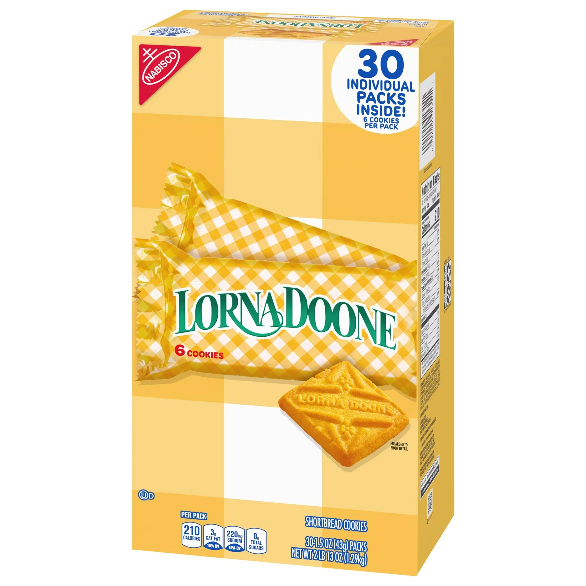 Nabisco Lorna Doone ShortBread Cookies - 1.5oz/30pk