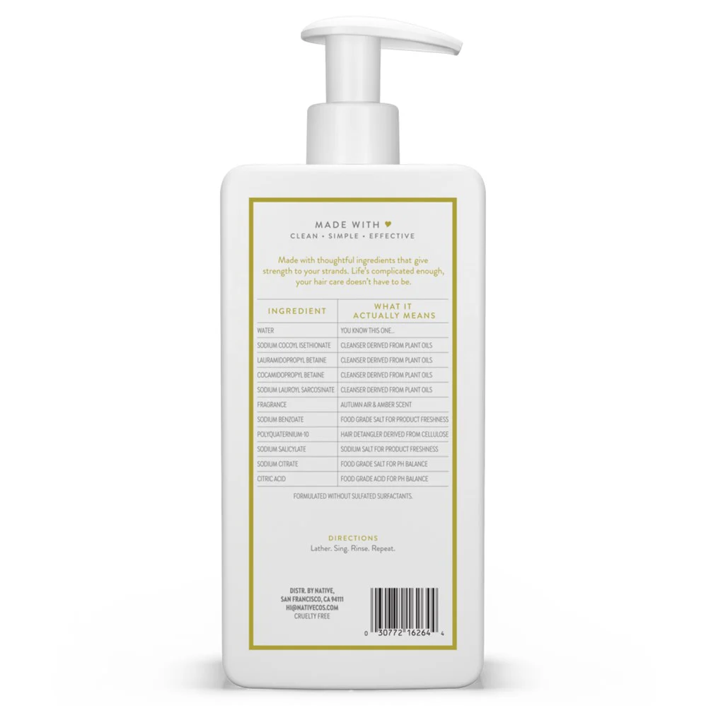 Native Autumn Air & Amber 2-in-1 Strengthening Shampoo & Conditioner - 16.5oz/6pk - Image 2