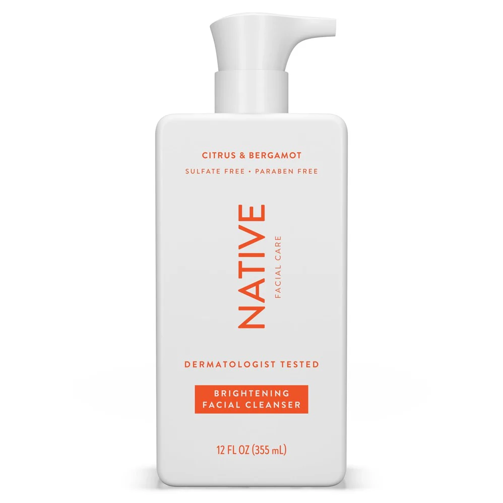 Native Brightening Facial Cleanser Citrus & Bergamot Sulfate Free For All Skin Types - 12oz/6pk