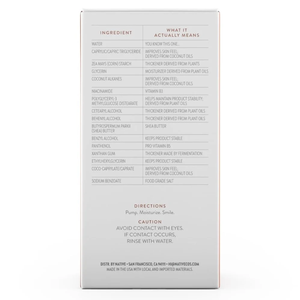 Native Brightening Facial Moisturizer Vitamin C & Vitamin B3 Sulfate Free For All Skin Types - 1.7oz/12pk - Image 2