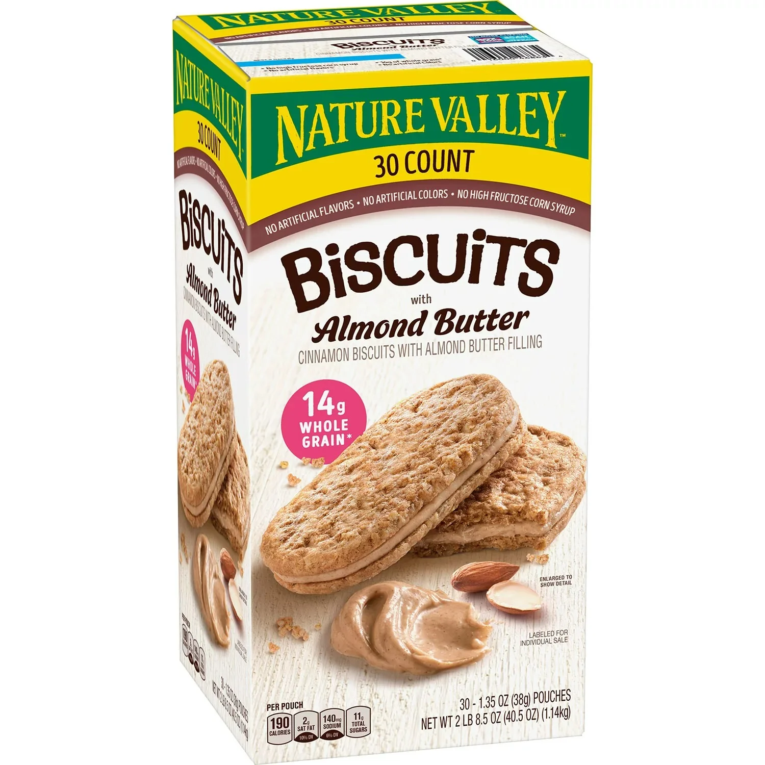 Nature Valley Biscuit Sandwich with Almond Butter - (30x1.35)oz/1pk