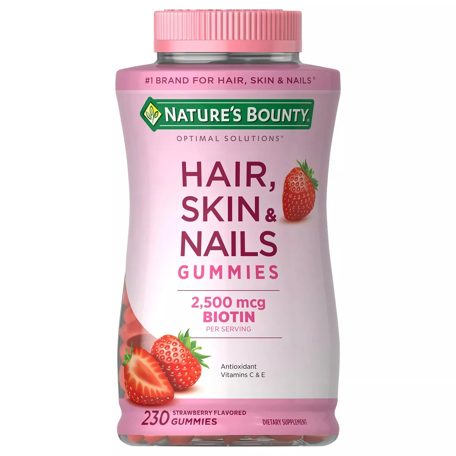 Natures Bounty Hair Skin and Nails Vitamin Gummies With Biotin - 230ct/1pk