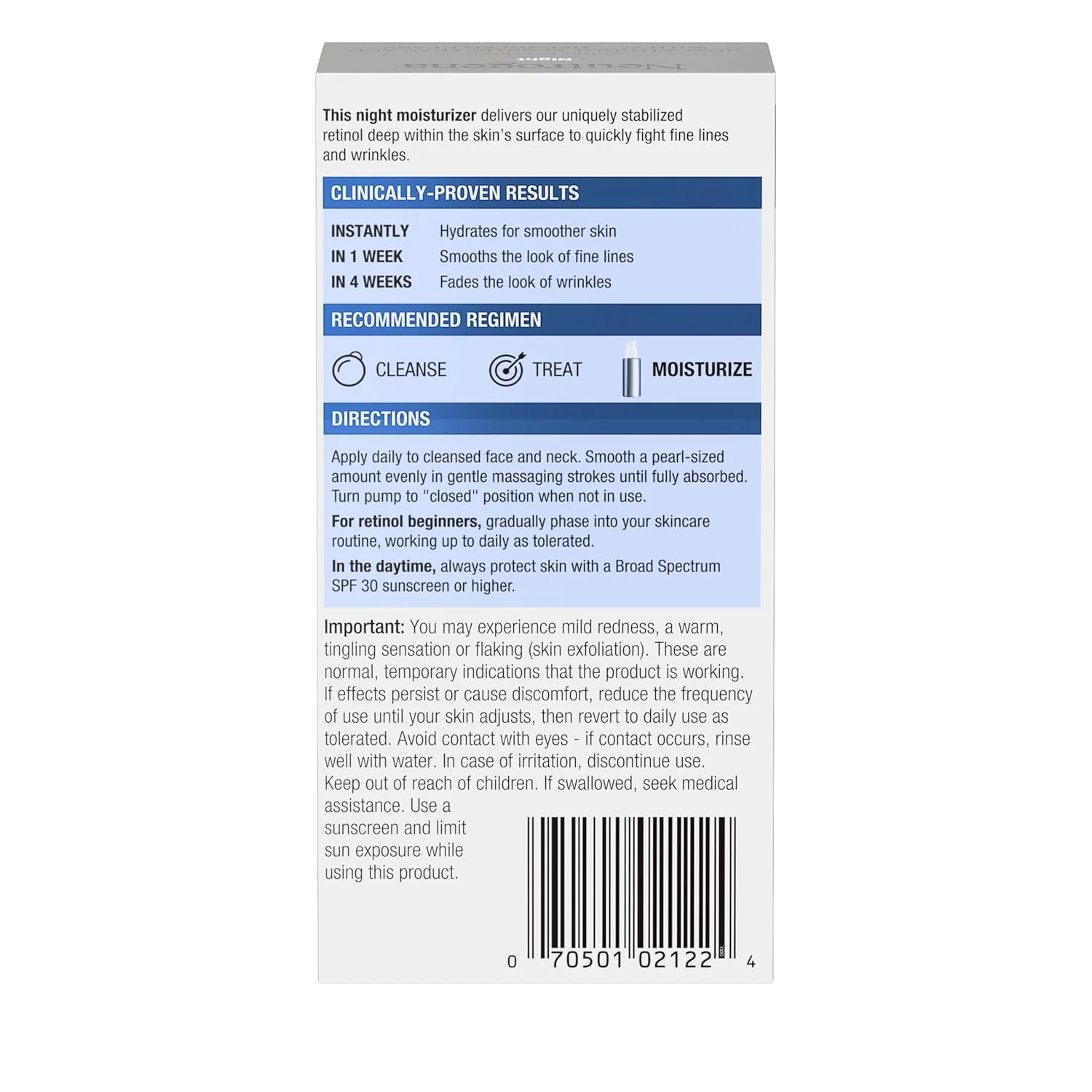 Neutrogena Rapid Wrinkle Repair Retinol Moisturizer Night - 1oz/3pk - Image 2