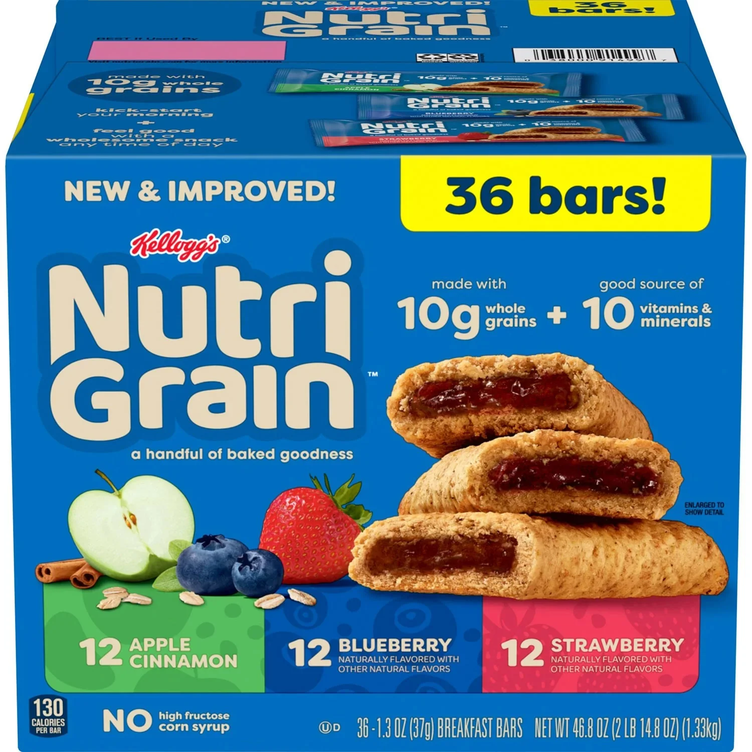 Nutri-Grain Bars Variety Pack - (36x1.3)oz/1pk