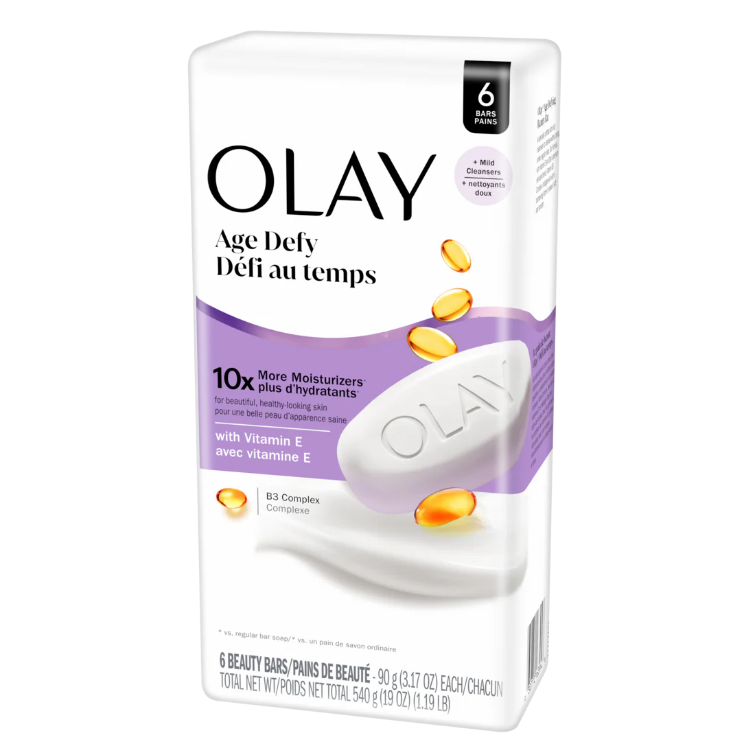 Olay Age Defying Bar Soap  With Vitamin E And Vitamin B3 Complex Beauty Bars - (6x3.17)oz/6pk - Image 2