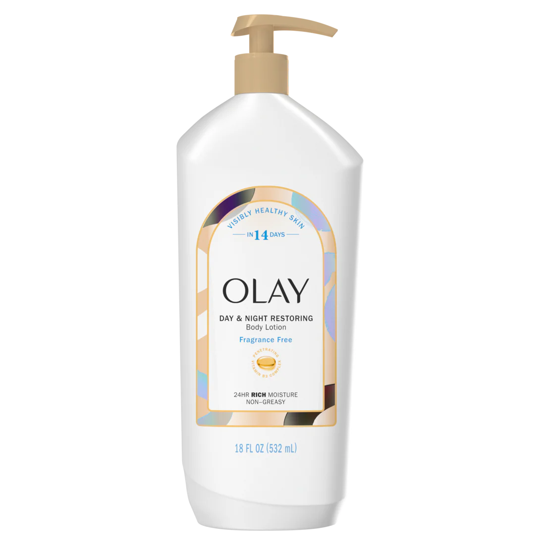 Olay Day & Night Restoring Hydrating Body Lotion Fragrance-Free - 18oz/12pk
