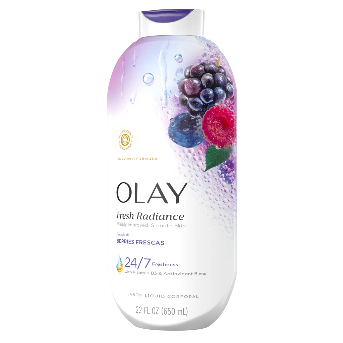 Olay Fresh Radiance Body Wash With Essence Of Berries Frescas Vitamin B3 And Antioxidant Blend - 22oz/4pk