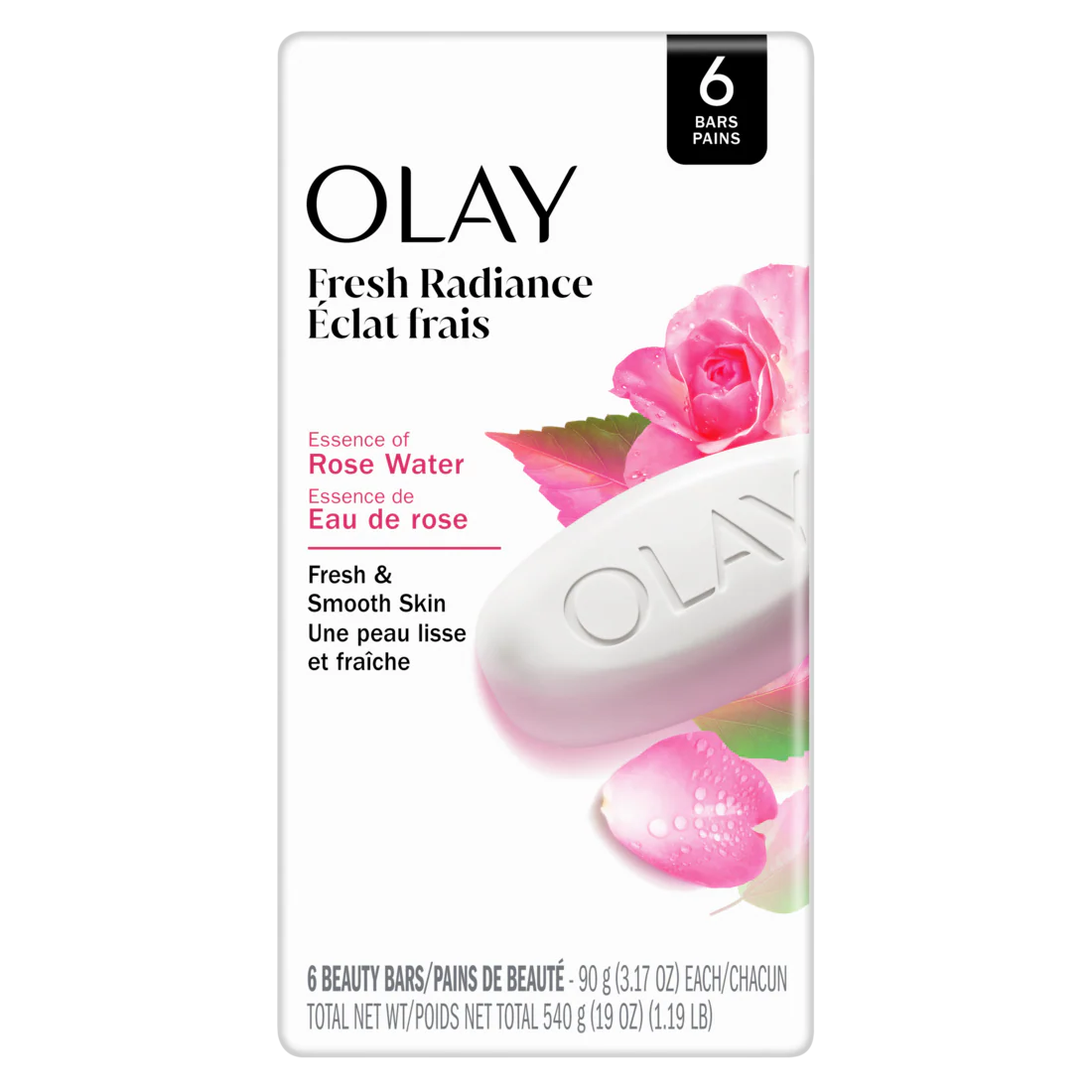 Olay Fresh Radiance Essence Of Rose Water Beauty Bar - (6x3.17)oz/6pk