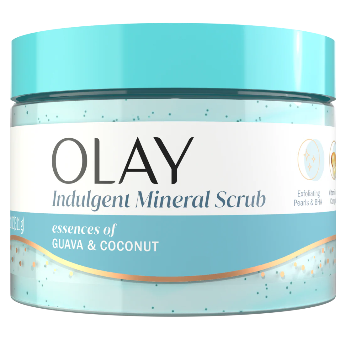 Olay Indulgent Mineral Scrub Body Wash With Essences Of Guava And Coconut - 11oz/12pk