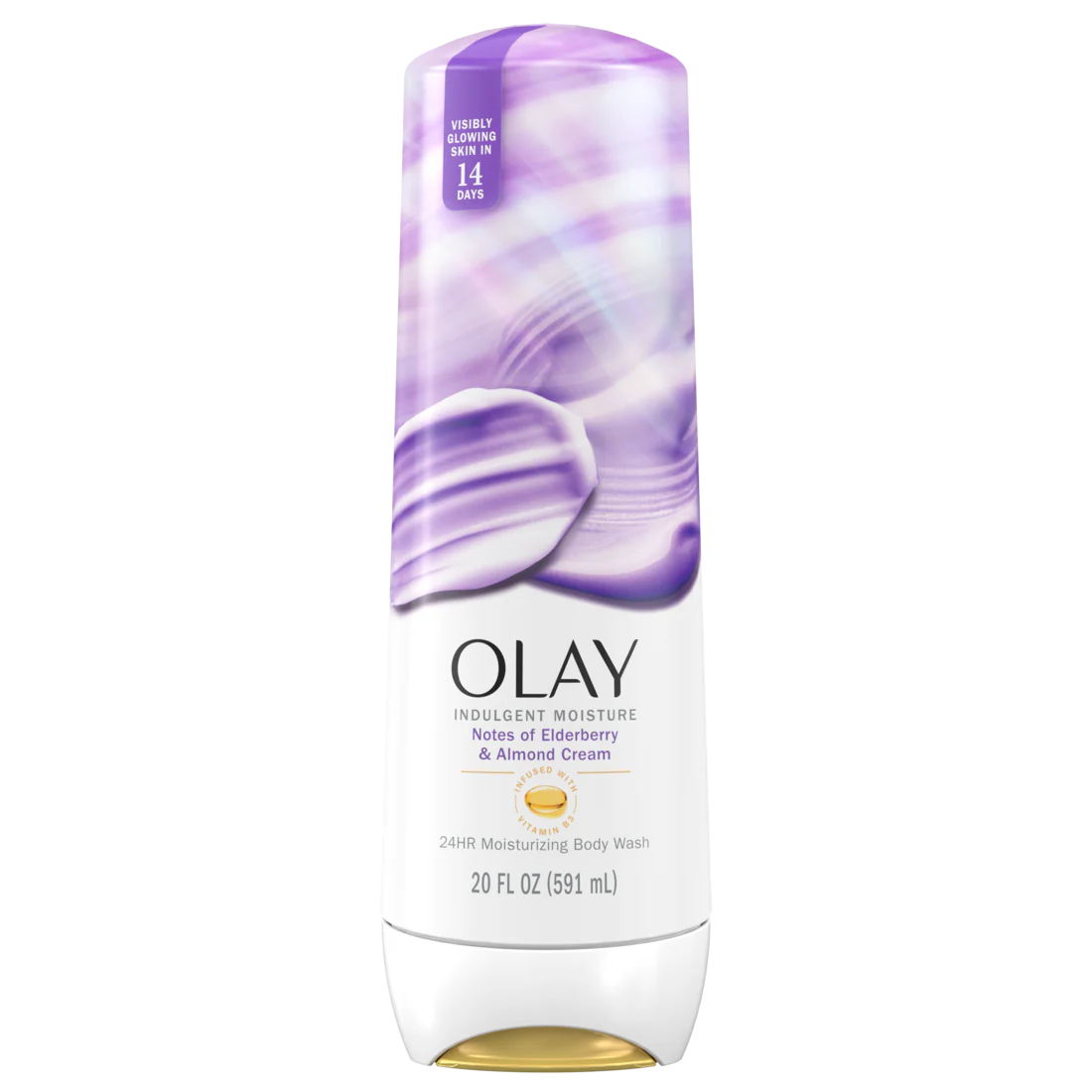 Olay Indulgent Moisture Body Wash Infused With Vitamin B3 Notes Of Elderberry And Almond Cream - 20oz/4pk