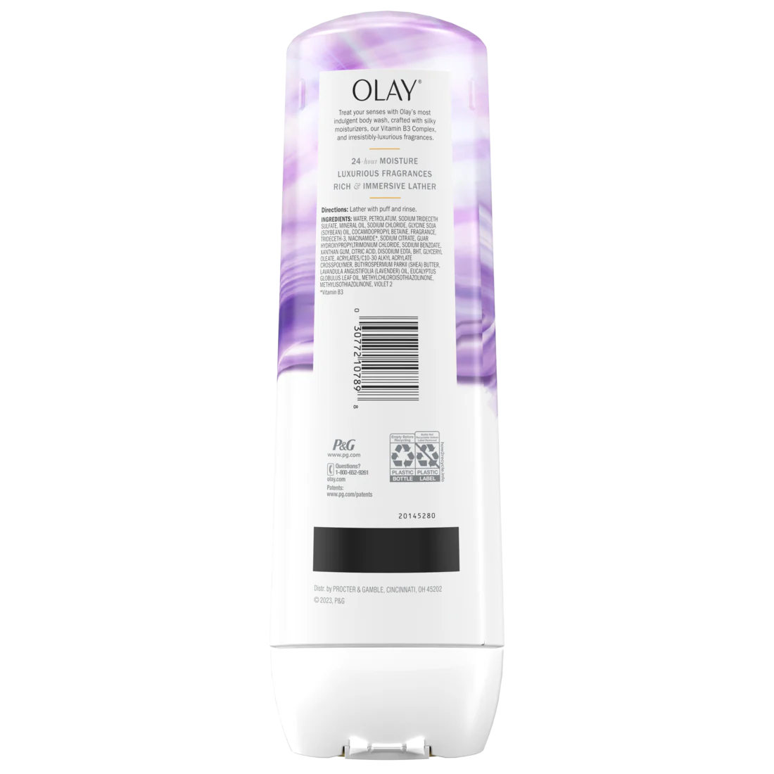 Olay Indulgent Moisture Body Wash Infused With Vitamin B3 Notes Of Elderberry And Almond Cream - 20oz/4pk - Image 2