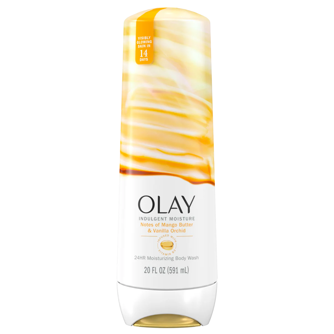 Olay Indulgent Moisture Body Wash Infused With Vitamin B3 Notes Of Mango Butter And Vanilla Orchid - 20oz/4pk