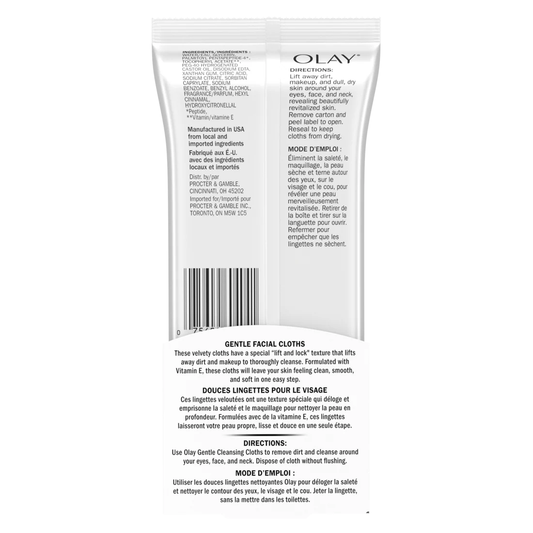 Olay Regenerist Micro-Exfoliating Wet Cleansing Cloths - 30ct/12pk - Image 2