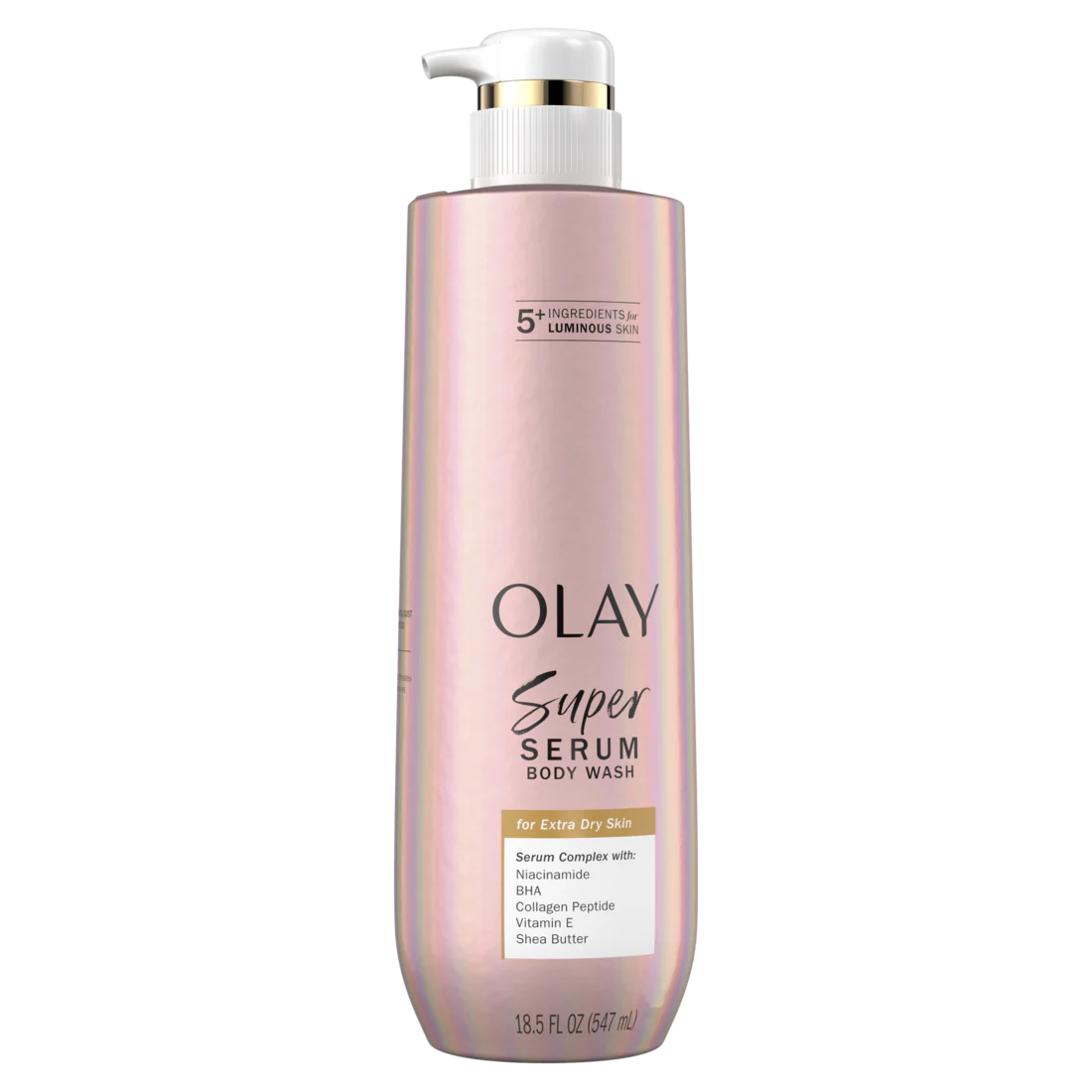 Olay Super Serum Body Wash for Extra Dry Skin Serum Complex for Luminous Skin - 18.5oz/4pk