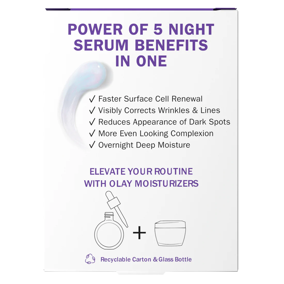 Olay Super Serum Night Repair Fragrance-Free - Niacinamide Peptide Salicylic & Lactic Acid Glycerin 5-in-1 Skin Care Benefits - Hydrating Evens Tone Reduces Dark Spots Anti-Aging - 1.0oz/3pk - Image 2