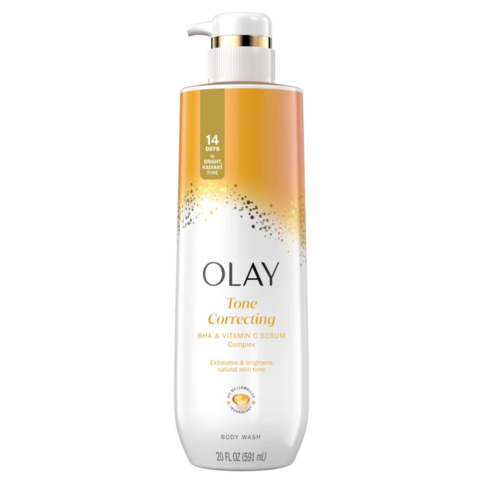 Olay Tone Correcting Body Wash With BHA And Vitamin C Serum Complex - 20oz/4pk