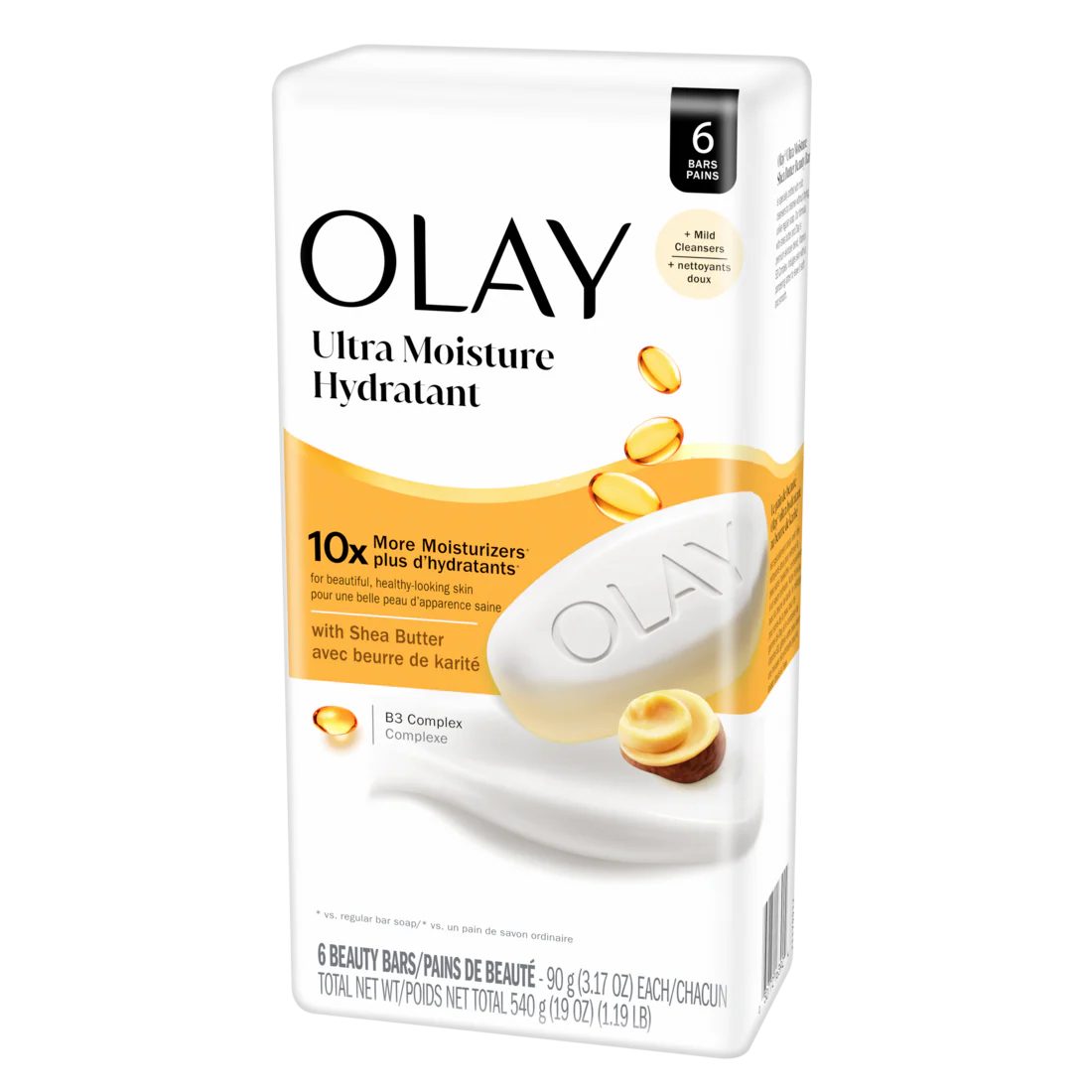 Olay Ultra Moisture Shea Butter Beauty Bar With Vitamin B3 Complex - (6x3.17)oz/6pk - Image 2