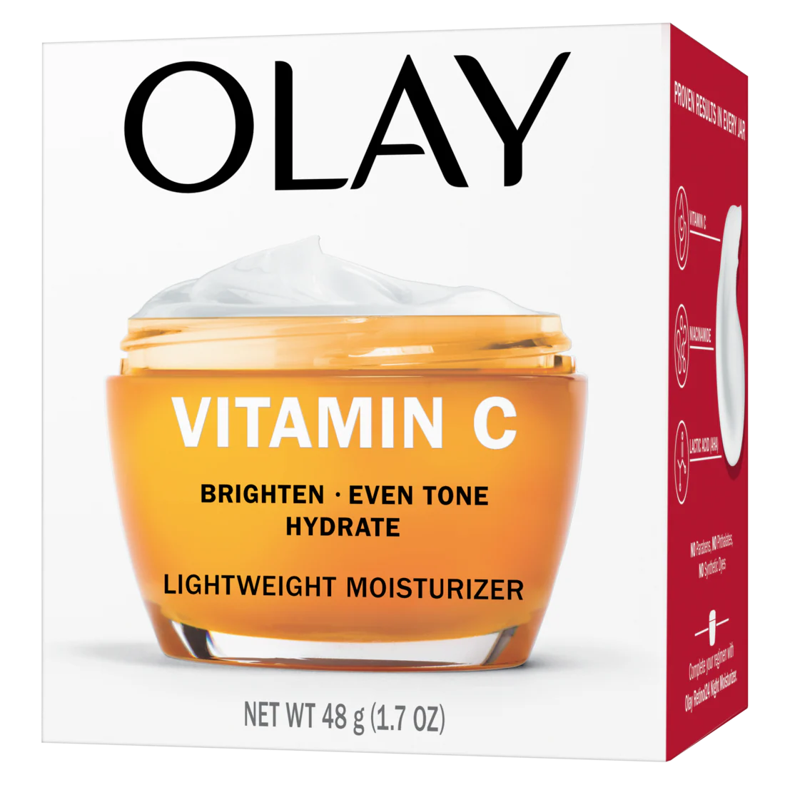 Olay Vitamin C Brighten - Even Tone - Hydrate Lightweight Moisturizer - 1.7oz/12pk