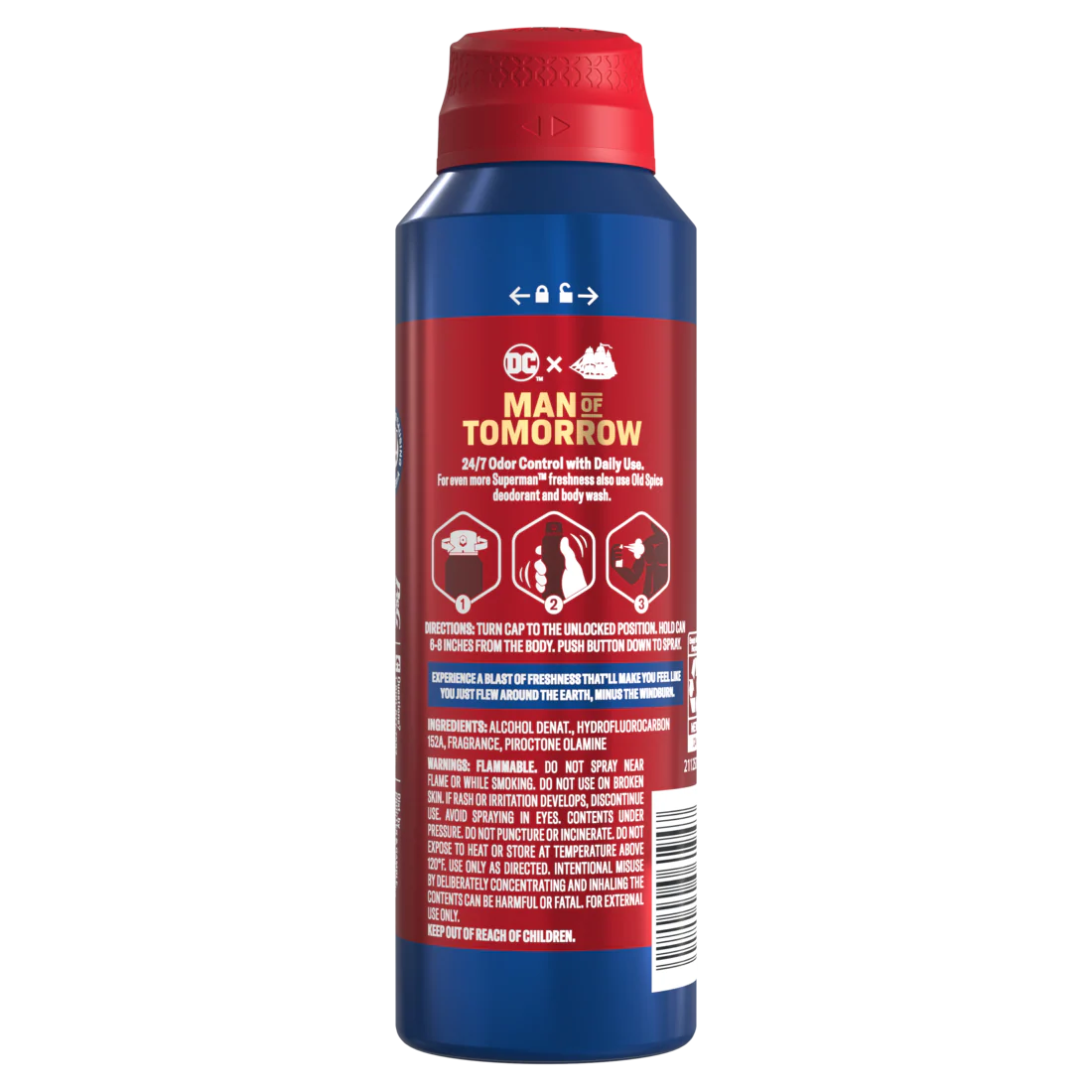 Old Spice Aluminum Free Deodorant for Men 24/7 Freshness Body Spray Long Lasting Odor Protection Smell Like a Hero Superman Bright Citrus and Cosmos Scent - 5.1oz/12pk - Image 2