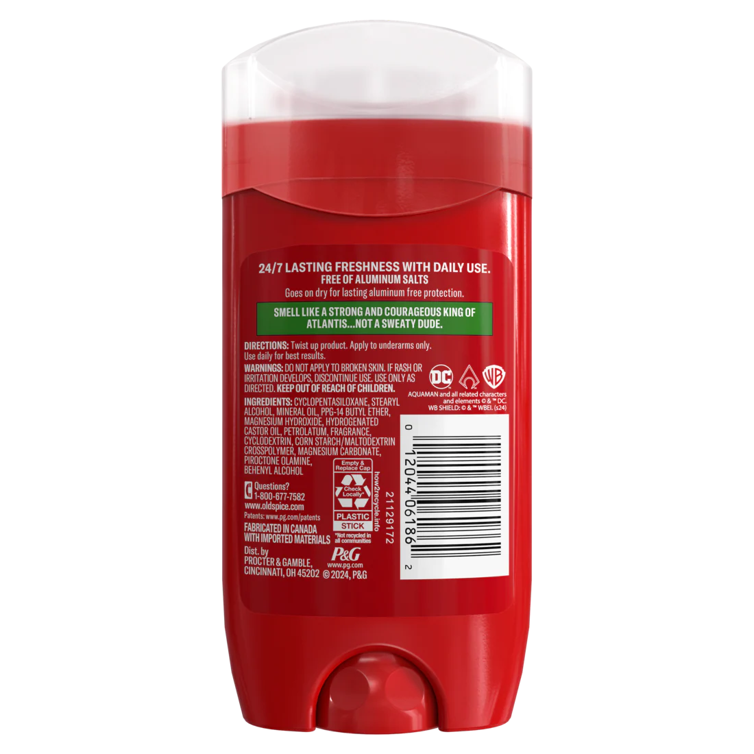 Old Spice Aluminum Free Deodorant For Men 24/7 Freshness Long Lasting Odor Protection Smell Like A Hero Aquaman Fresh Ocean And Seastorm Scent - 3oz/12pk - Image 2