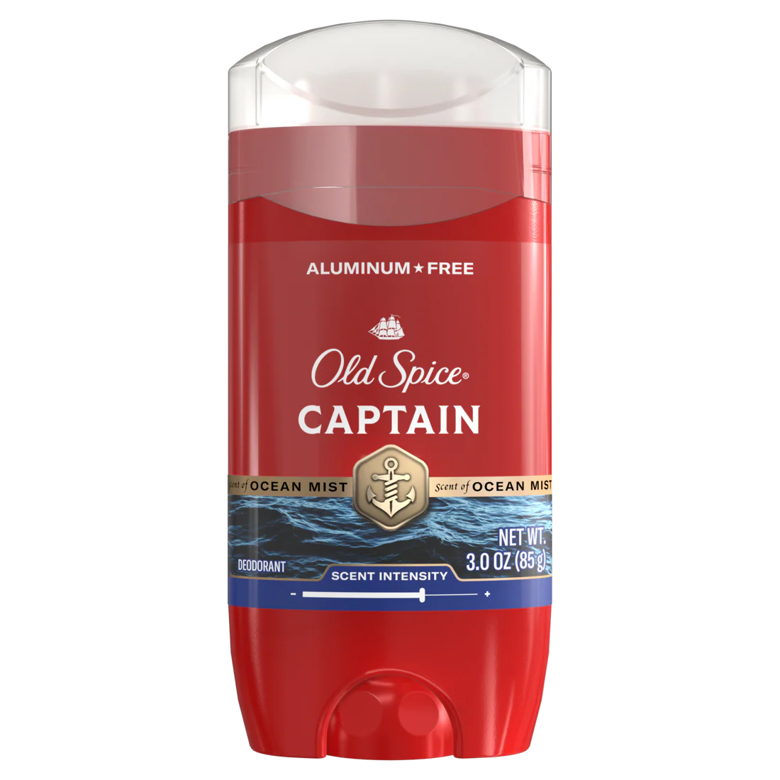 Old Spice Red Collection Deodorant For Men Captain Scent Aluminum Free Long-Lasting Fragrance - 3oz/12pk