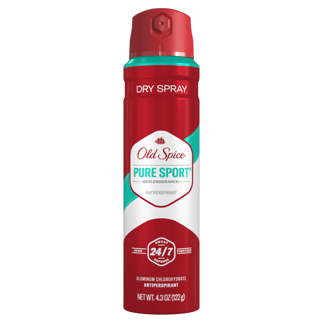 Old Spice Antiperspirant and Deodorant Invisible Dry Spray for Men 24/7 Freshness Lasting Sweat and Odor Protection Legendary Fragrance High Endurance Pure Sport Scent - 4.3oz/12pk