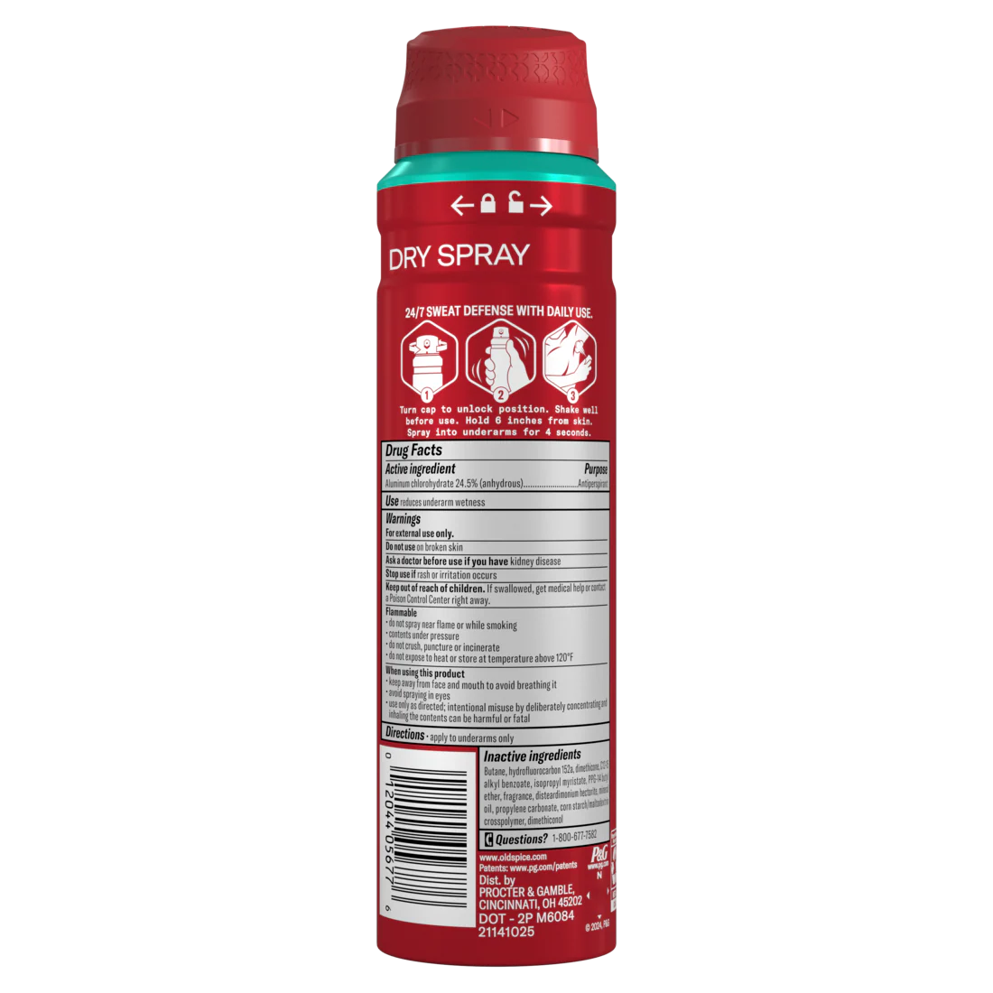 Old Spice Antiperspirant and Deodorant Invisible Dry Spray for Men 24/7 Freshness Lasting Sweat and Odor Protection Legendary Fragrance High Endurance Pure Sport Scent - 4.3oz/12pk - Image 2