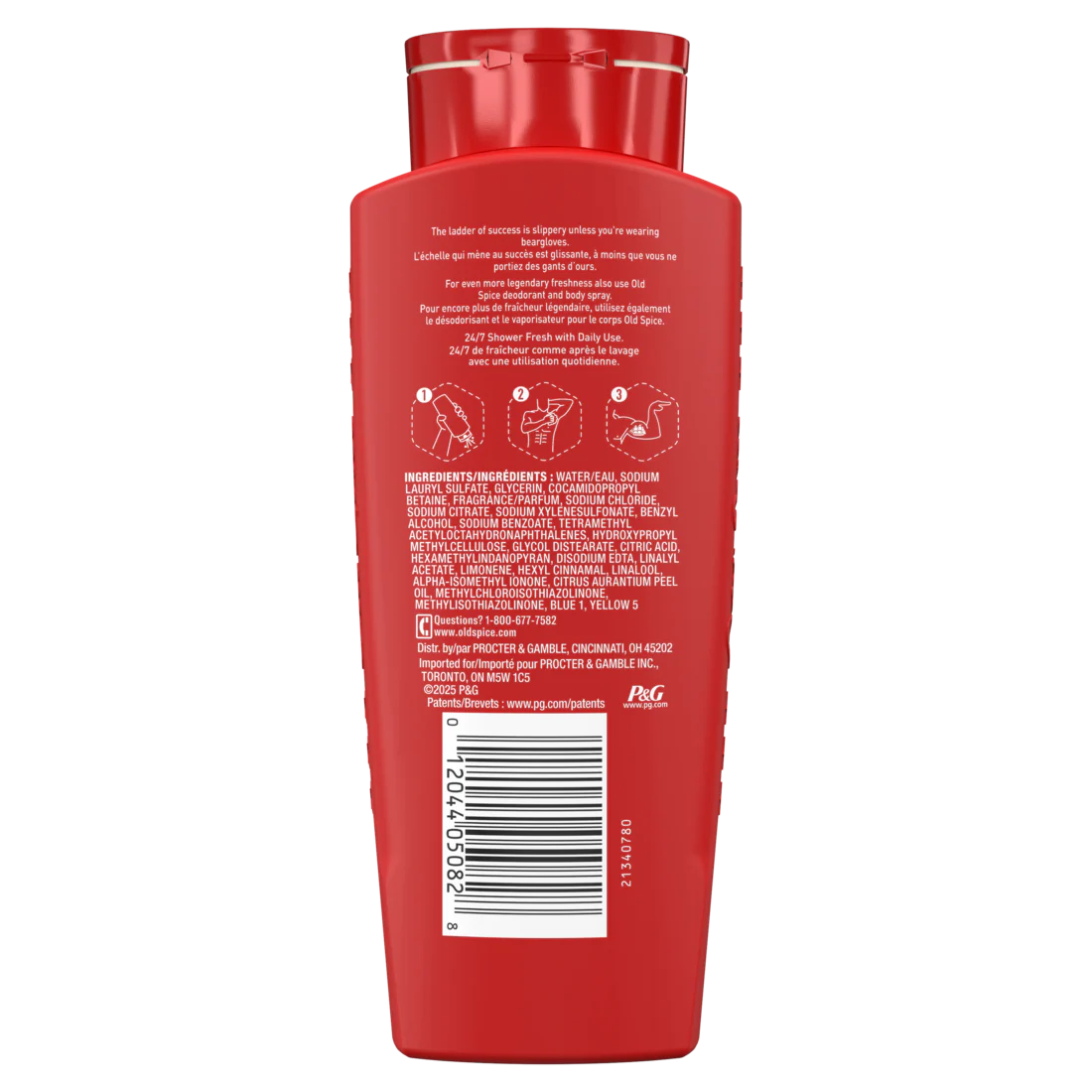 Old Spice Cleansing Body Wash For Men 24/7 Shower Clean With Lasting Scent 2-in-1 Face And Body Wash Rich Lather Bearglove Crisp Orchard Scent - 24oz/4pk - Image 2