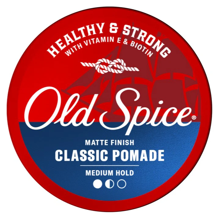 Old Spice Classic Pomade For Men Healthy & Strong With Vitamin E & Biotin Men's Hair Styling Pomade Medium Hold Matte Finish - 2.22oz/12pk