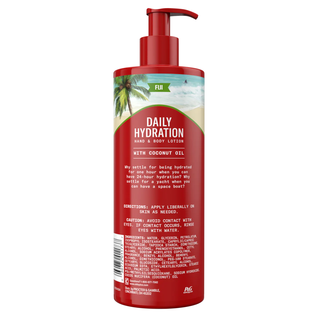 Old Spice Daily Hydration Hand & Body Lotion for Men Fiji with Coconut Oil-16oz/4pk - Image 2