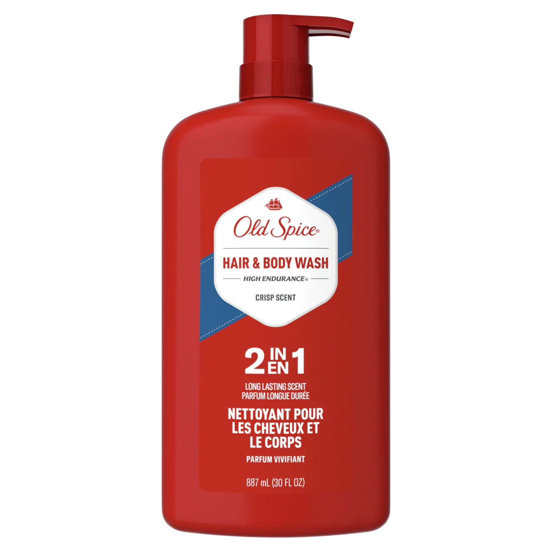 Old Spice High Endurance Hair & Body Wash for Men Crisp Scent - 30z/4pk
