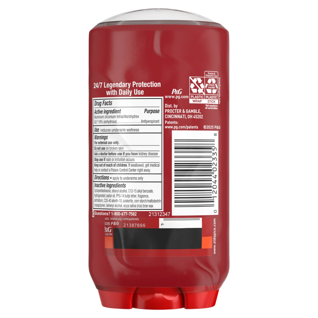 Old Spicelong Lasting  Antiperspirant And Deodorant For Men 24/7 Freshness Sweat And Odor Protection Legendary Fragrance Twin Pack Bearglove Crisp Orchard Scent - (2x2.6)oz/6pk - Image 2