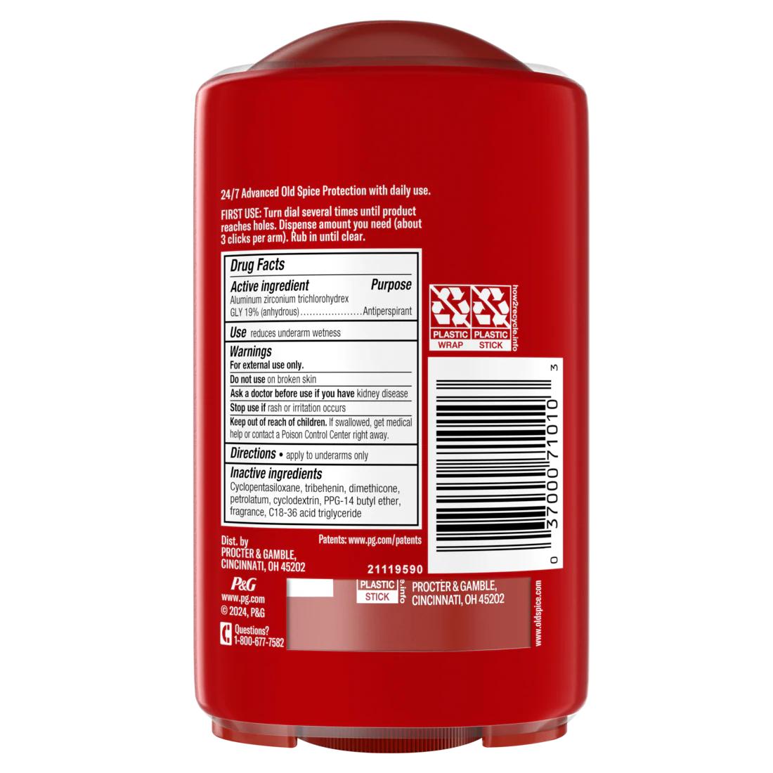 Old Spice Antiperspirant And Deodorant For Men 24/7 Sweat And Odor Protection Swagger  With Cedarwood Scent Soft Solid Twin Pack - (2x2.6)oz/6pk - Image 2