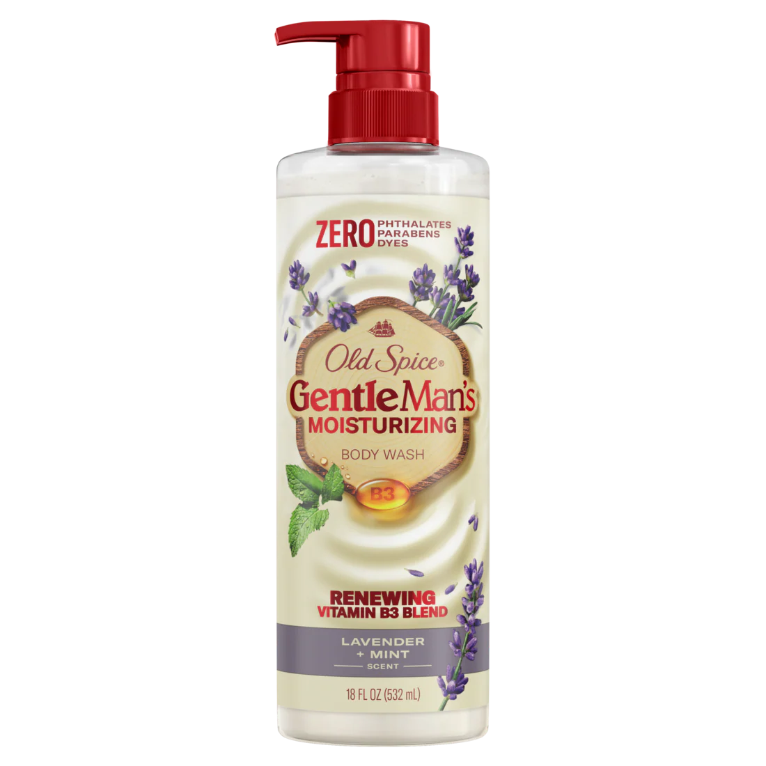 Old Spice Men's Body Wash GentleMan's Blend Lavender and Mint - 18oz/4pk