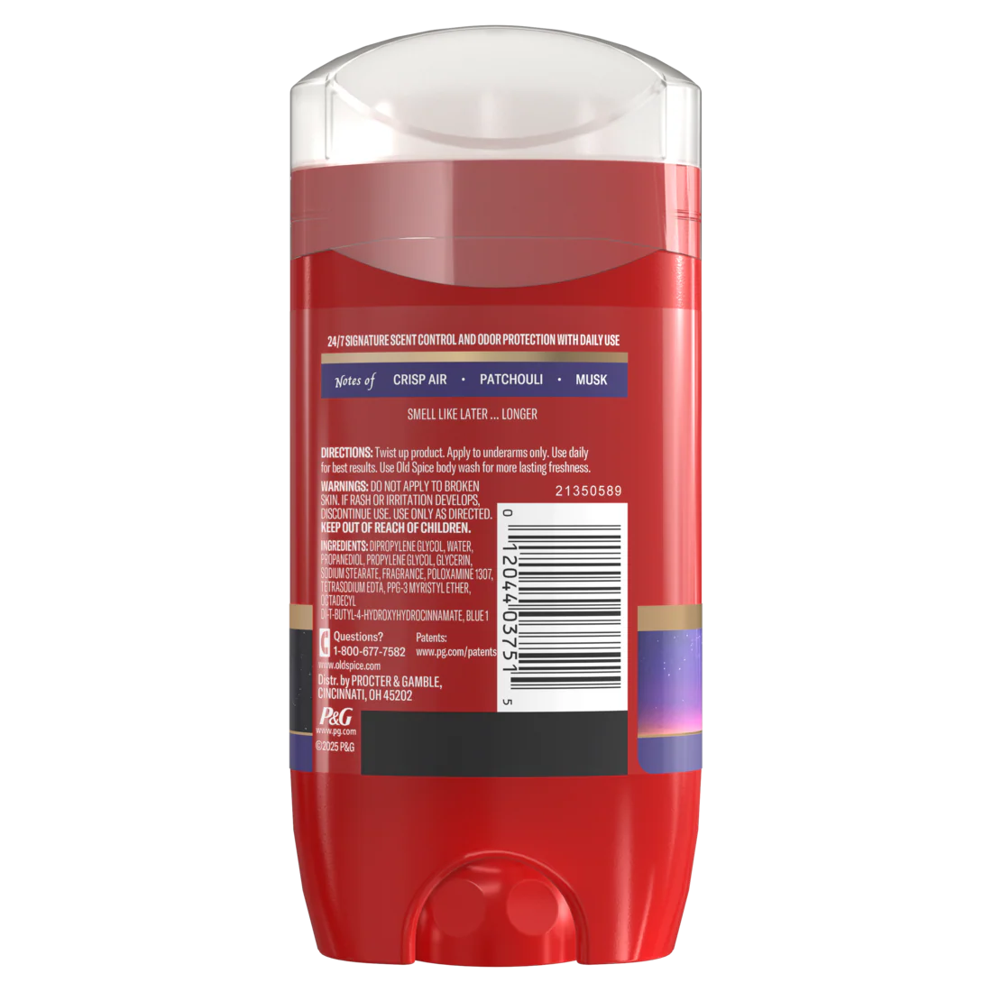 Old Spice Red Collection Deodorant For Men After Hours Scent Aluminum Free Long-Lasting Fragrance - 3oz/12pk - Image 2