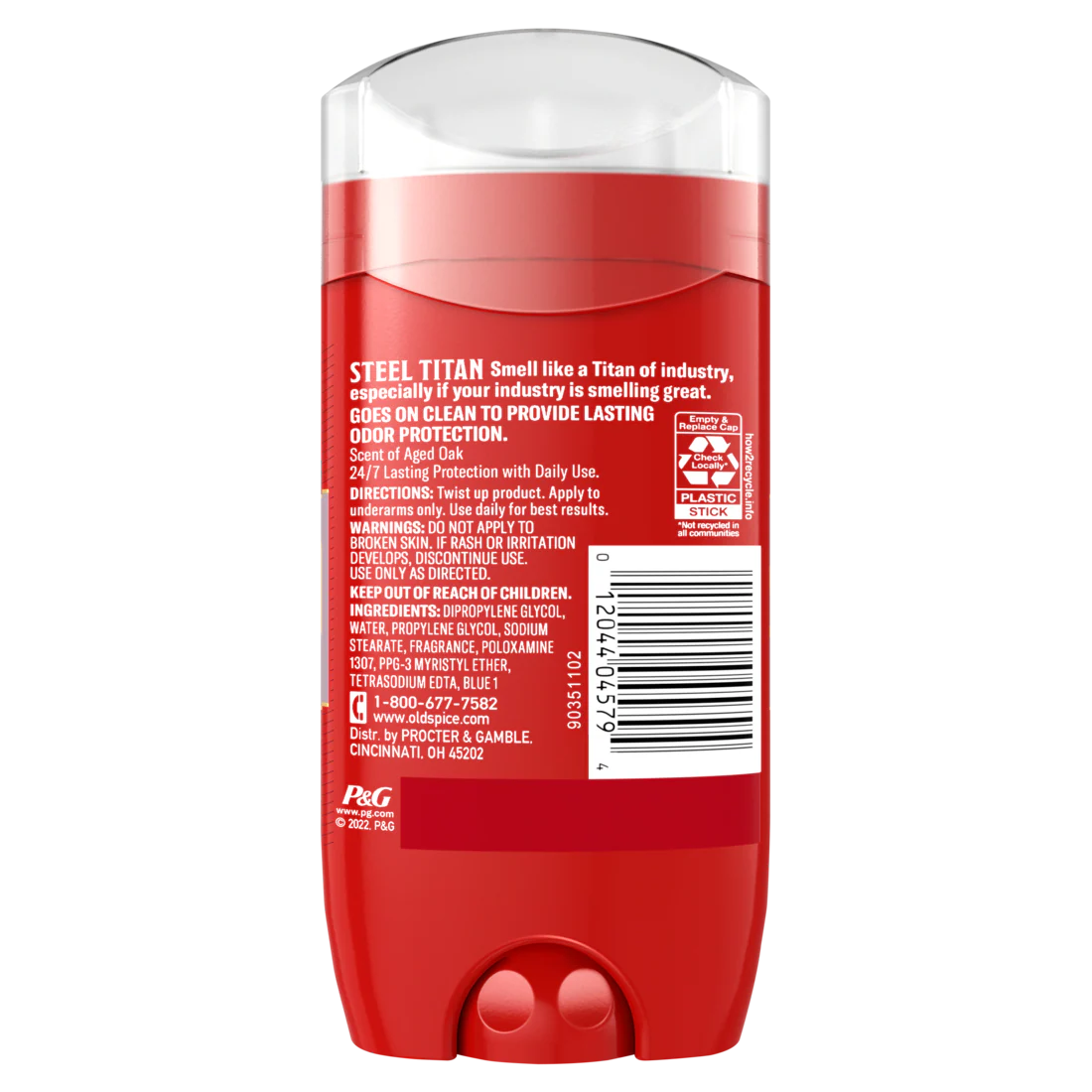 Old Spice Men's Deodorant Aluminum-Free Steel Titan - 3oz/12pk - Image 2