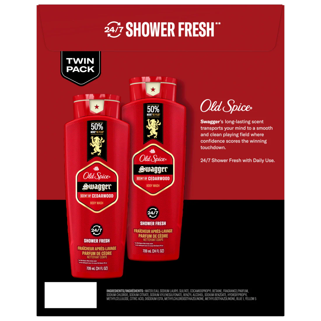 Old Spice Red Collection Swagger Scent Men'S Body Wash Pack Of 2 - (2x24)oz/3pk - Image 2